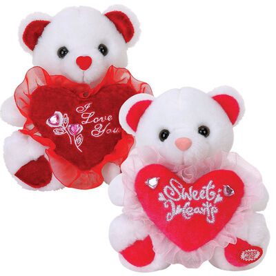 Tagesteddybär der Valentinsgruß-12inch mit Blume und Herz angefüllten Stoß-Spielwaren für Feier