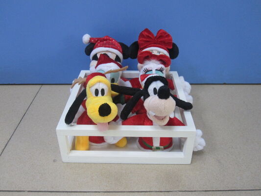 Disney-Plüsch 4 Zoll ganzen Satzes spielt Keychain in den Behälter-Charakteren für Weihnachtsfeiertag