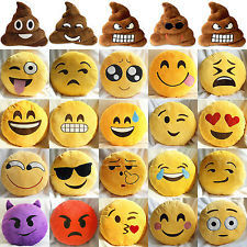 Gelber Emoji-Emoticon-rundes angefülltes Baby-Schlafenkissen für Hauptgebrauch