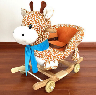 Professioneller netter Plüsch-Giraffen-Tierbaby-Schaukelstuhl kundengebundene Muster