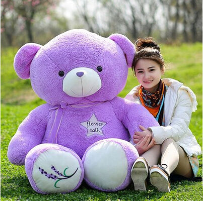 Großer riesiger Lavendel-purpurroter Teddybär 30cm 45cm 60cm 100cm 120cm