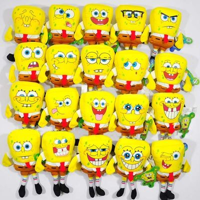 Arbeiten Sie Karikatur die Art SpongeBob 20 unterschiedlicher Ausdruck Plüsch angefüllte Spielwaren um