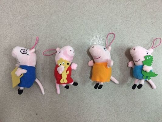 Peppa-Schwein-Plüsch-Spielzeug-Keychain angefüllte Spielwaren für Förderungs-Geschenke