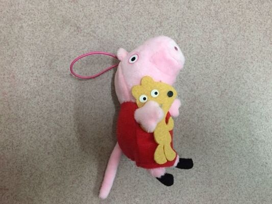 Peppa-Schwein-Plüsch-Spielzeug-Keychain angefüllte Spielwaren für Förderungs-Geschenke