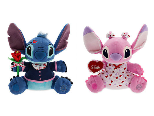 Grüner und rosa Valentinstag-Stich und Engels-Plüschspielwaren super weiches Material