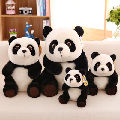 Plüschtier scherzt geformten Plüsch-Spielwaren-den echten Plüsch-Schwarz-Panda, 20cm/30cm/45cm