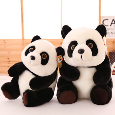 Plüschtier scherzt geformten Plüsch-Spielwaren-den echten Plüsch-Schwarz-Panda, 20cm/30cm/45cm