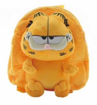 Umweltfreundliches gelbes Garfield scherzt Schulrucksäcke CER, das für Kinder 28cm genehmigt wird