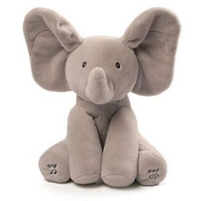 Grauer flüchtiger Blick ein Buh-Musik-Plüsch-Spielwaren, elektronisches angefülltes Elefant-Spielzeug