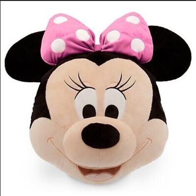 Ursprüngliches Disney Mickey Mouse und Minnie Mouse-Großkopf-Kissen und Kissen