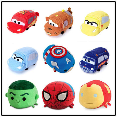 Neue ursprüngliche Rennläufer-Autos Disney-offenen Tourenwagens spielt 3 Karikatur-Plüsch-Spielwaren Tsum Tsum 10cm