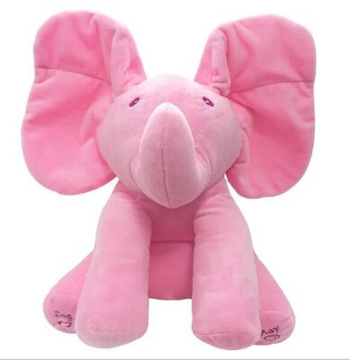 Musikalischer flüchtiger Blick ein Buh-Elefant-Spiel-Verstecken-elektrisches Baby-knuddelige Plüsch-Spielwaren