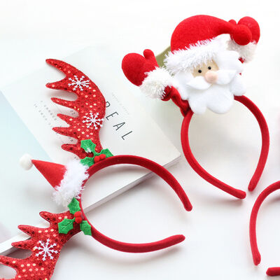Reizende Weihnachtsplüsch Hairband-Stirnband-Haarnadel für das Spielen