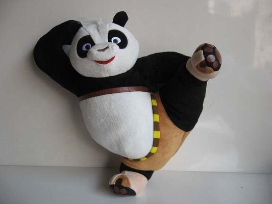 Nette Kungfu-Panda-Tritt-Haltungs-Karikatur angefüllte Spielwaren für Sammlung