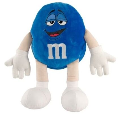 Mittlere blaue M&M angefüllte Spielwaren, reizende kleine Plüsch-Tiere für Kinder