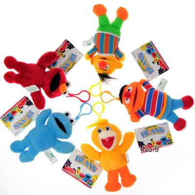 Nette Sesame Street-Plüsch-Keychain angefüllte Spielwaren mit Haken für Förderungs-Geschenke