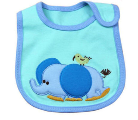 Waschbare blaue kundenspezifische Baby-Schellfisch-Wegwerffütterungsschellfische Elephent