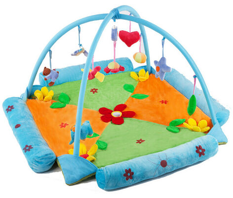 Reizende Blumen-blaues Baby-Spiel-Turnhallen, Innenspiel-Turnhallen für Kleinkinder