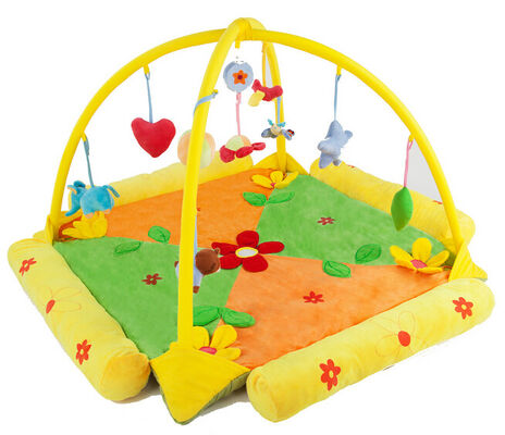 Reizende Blumen-blaues Baby-Spiel-Turnhallen, Innenspiel-Turnhallen für Kleinkinder