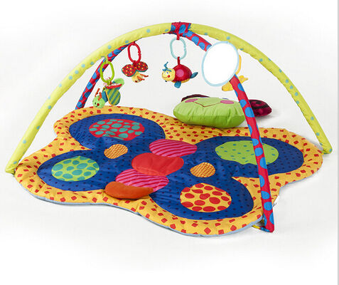 Schmetterlings-Baby-Spiel-Turnhallen und Matte/Säuglingstätigkeits-Turnhallen-Polyester-Material