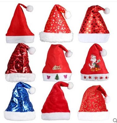 Personifizierter Plüsch spielt Tanzen-Weihnachtshut mit Gold Podwer, Rot/Blau
