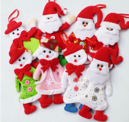 Weihnachtsbaum-spielt Sankt angefüllter Puppen-Weihnachtsplüsch Feiertags-Plüschtiere