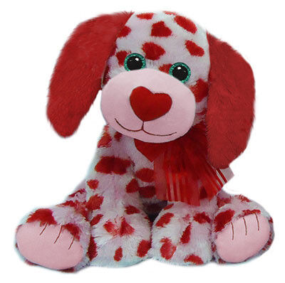 Nette Plüsch-Spielzeug-Hundevalentinsgruß-Tagesangefüllte Spielwaren mit Stickerei-Logo