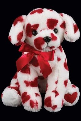 25cm Valentinsgruß-Tagesweicher Hund mit rotes Herz angefüllten Stoß-Spielwaren für Geschenke