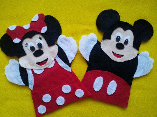 Plüsch-Finger-Marionetten Mickey Mouses Minnie Mouse geglaubt für Förderungs-Geschenke