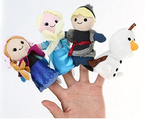 Reizender Karikatur-Plüsch spielt gefrorene weiche Finger-Marionetten für Förderungs-Geschenke und Prämie