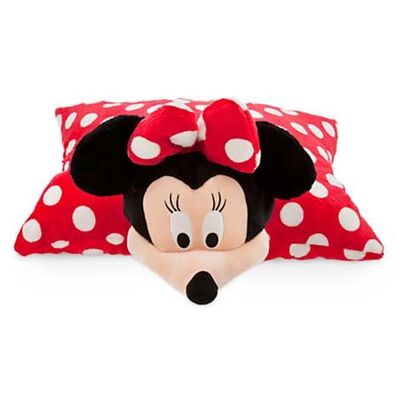 Rotes reizendes Kleinkind-Kissen Disneys Minnie Mouse mit Plüsch Minnie-Kopf