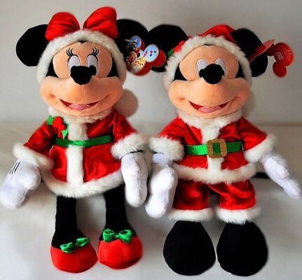 Kundenspezifischer Plüsch spielt Weihnachten Disney Mickey Mouse und Minnie Mouse-Spielwaren 45cm
