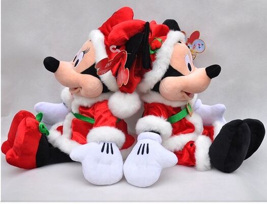 Kundenspezifischer Plüsch spielt Weihnachten Disney Mickey Mouse und Minnie Mouse-Spielwaren 45cm