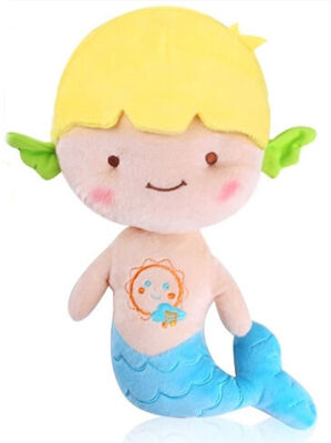 Gelbes blaues Rot-nettes Baby spielt die kleine Meerjungfrau-Plüsch-Puppe 20cm 25cm
