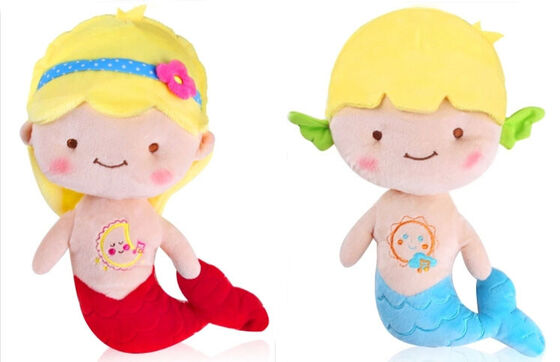 Gelbes blaues Rot-nettes Baby spielt die kleine Meerjungfrau-Plüsch-Puppe 20cm 25cm