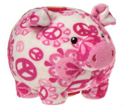Mode-rosa Plüschtier-Sparschwein personifiziert für Münzsammlung