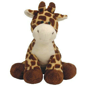 Giraffen-Plüschtier-Spielwaren Browns reizende, die Haltung sitzen und stehen