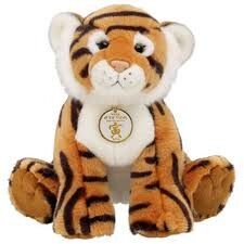 Kundengebundenes Plüschtier spielt Brown-Tiger mit Ausweis-Plüsch-Spielzeug