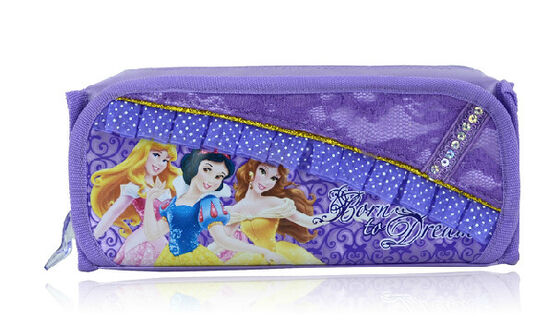 Purpurrote/Rosa-Disney-Prinzessin Plush Pencil Bag mit Reißverschluss für Förderungs-Geschenke