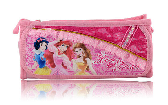 Purpurrote/Rosa-Disney-Prinzessin Plush Pencil Bag mit Reißverschluss für Förderungs-Geschenke