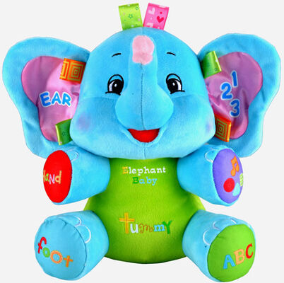 Sprechende blauer Elefant-nette Baby-Plüsch-Spielwaren mit Musik-Tieren für das Baby-Lernen