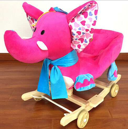 Reizendes rosa grünes SEIN Tierbaby-Schaukelstuhl-Spielzeug Elephent umweltfreundlicher 60*33*55cm SGS