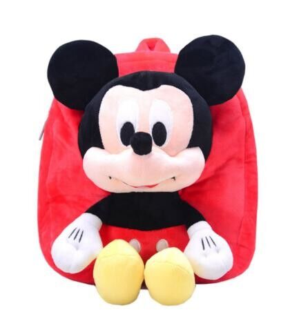 12 Zoll-roter Mickey Mouse-Rucksack für Kleinkind mit weicher Plüsch-Gewebe-Größe