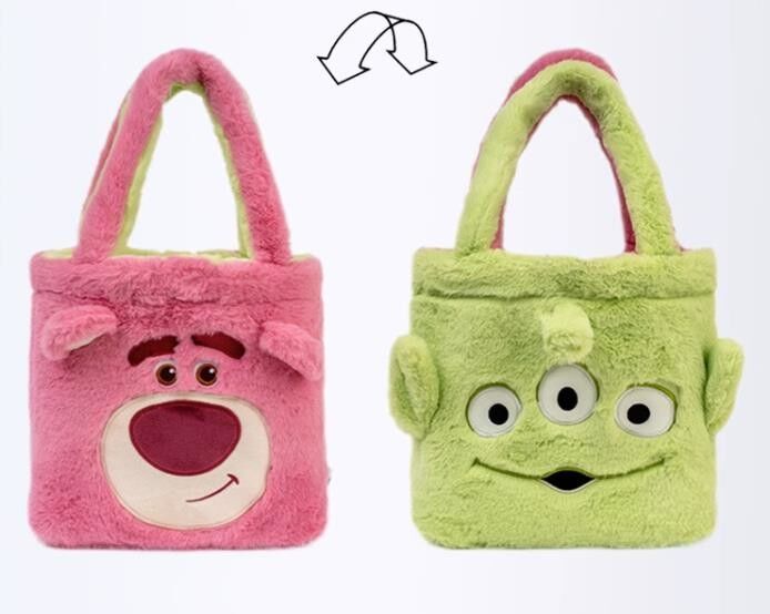 Disney Damen Wendbare Umhängetaschen Geldbörse Plüschtaschen