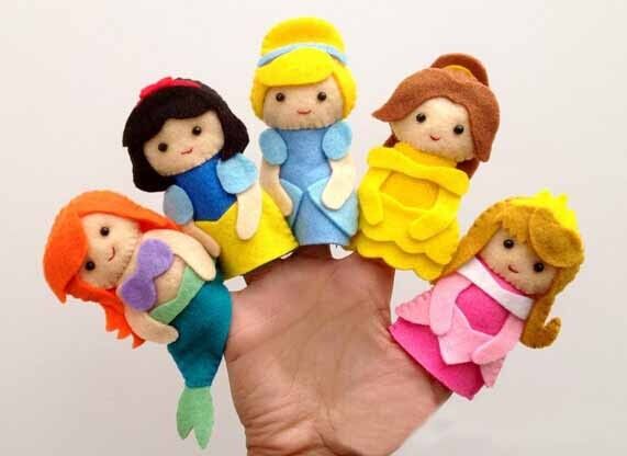 Reizenden Karikatur-Disney-Prinzessin Felt Finger Puppets For Förderungs-Geschenke und Prämie